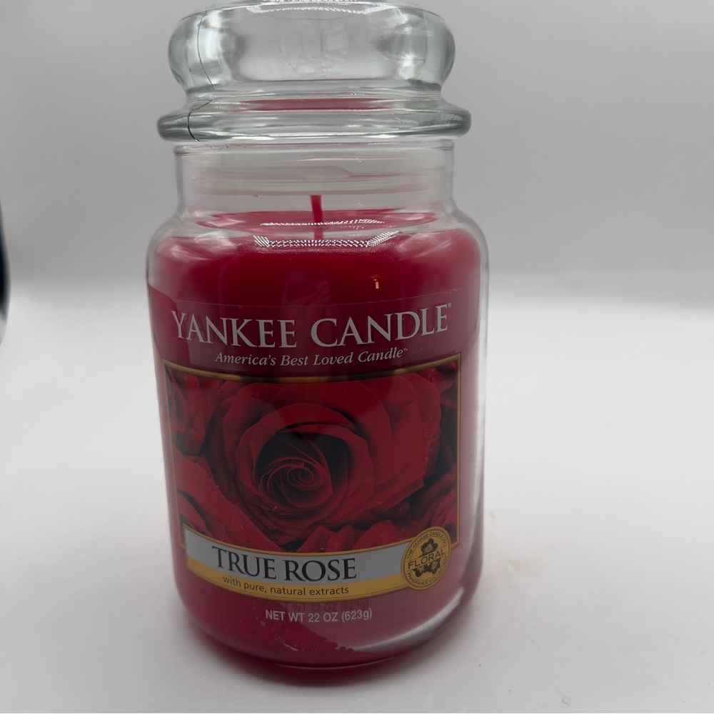Yankee Candle True Rose Large 22 oz Jar RETIRED Scent New Unused w/ Lid
